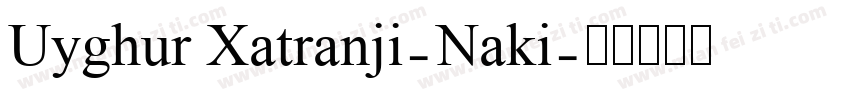Uyghur Xatranji-Naki字体转换